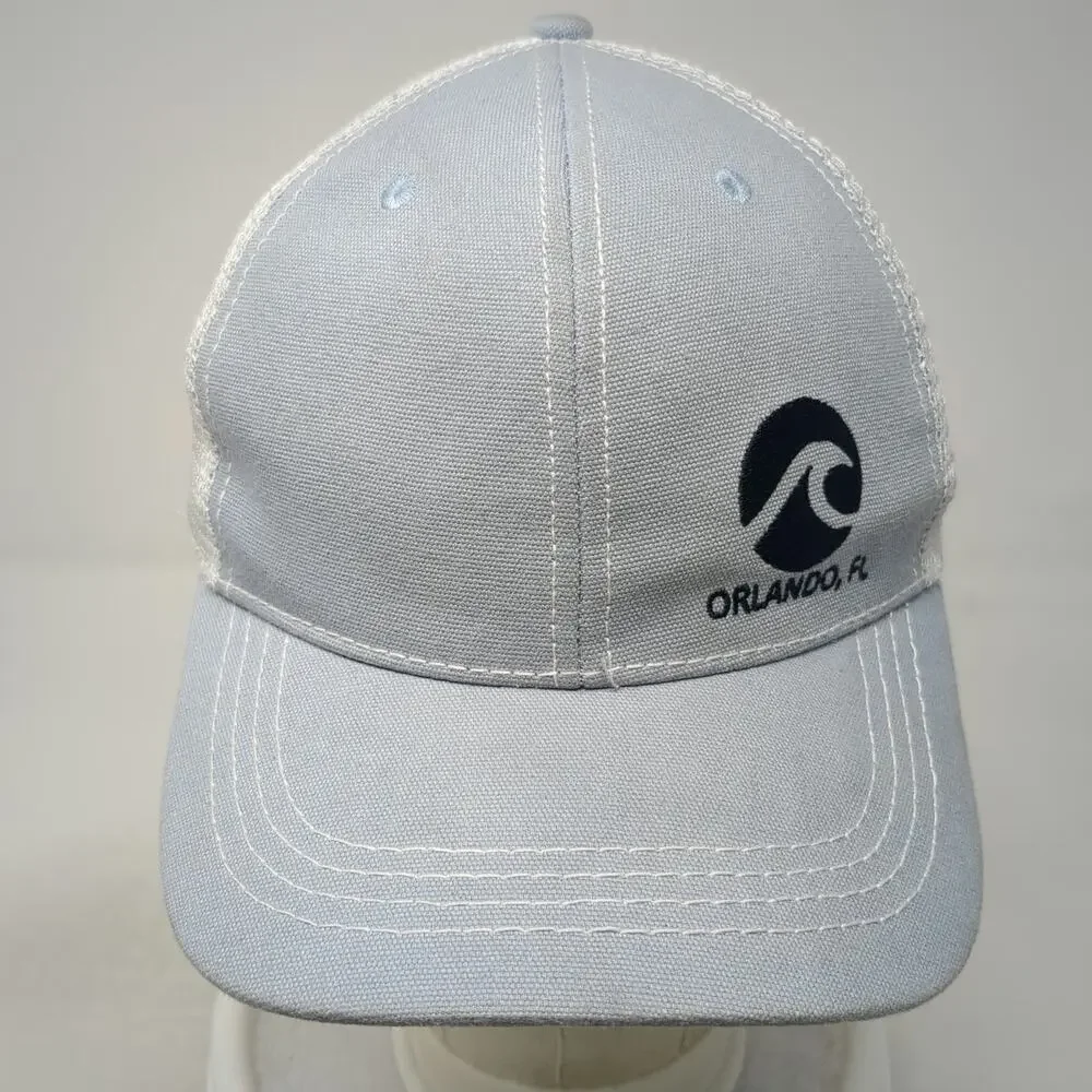 Lucky Fashion Accessories Trucker Hat Blue One Size Orlando Florida Wave Logo